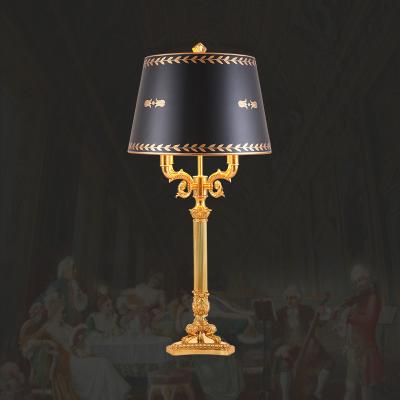 China XingZhong European Style Classic Luxury Antique Brass Bed Side Table Lamp Table Lamps for sale