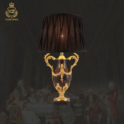 China CUSTOMER REVIEWS (0)‎ Copper Trophy Table Lamps Living Room Bedside European Decorative Lights European Art Marble Table Light for sale