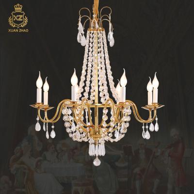 China XingZhong Light Gold Modern Led Hanging Pendant Lamp Brass Luxury Dining Chandelier for sale