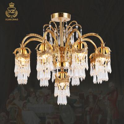 China XingZhong European All-copper Creative Art French Crystal Chandelier Style Lobby Hotel Luxury Living Room Dining Lighting for sale