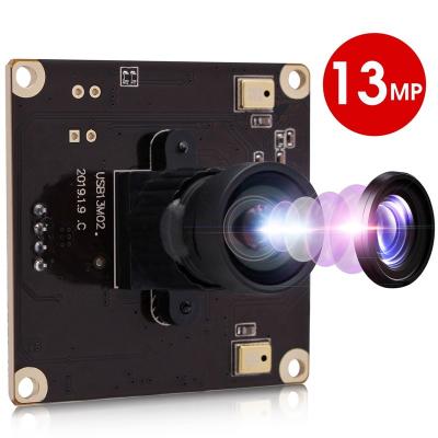 China Audio Camera ELP Wide Angle Lens No Distortion 4k Webcam 13Mpixels CMOS IMX214 HD Mini USB UV-C Camera With MIC for sale