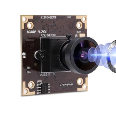 China Audio PCB Mini Board Industrial Camera Wide Angle WDR Camera ELP Webcam WDR H.264 HD 30fps 3mp Camera Module With 2.9mm Lens for sale