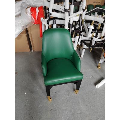 China Guangdong modern manufacturer produces high-end Macau casino chair, entertainment chair, baccarat chair, leather soft bag, roller wheel for sale