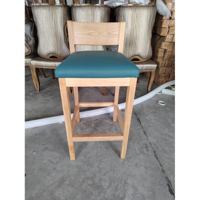 China Commercial Solid Wood High Stools Bag Chair Bar Chair Simple Modern White Wax Milk Coffee Tea Dessert Bag for sale