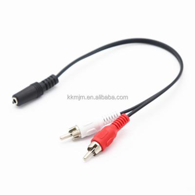 China 3.5mm DVD player to AUX cable. 2 RCA jack audio for male aux. Edifer Home Theater DVD 2RCA Cable Connector from Telephone to Male for sale