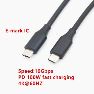 China Mobile Phone USB3.2 C to USB3.2 C Male to Male 4K Cable PD 100W 5A/20V DP 10Gbps Fast Charger Charging Cord for Macbook pro for sale