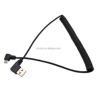 China Mobile Phone Cheap Price Fast Charging Usb 90 Degree Spring Cable Computer Phone Cable Micro Usb Data For Samsung Android Phones for sale