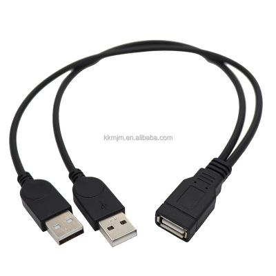 China COMPUTER USB 2.0 A 1 Female 2 to Dual USB Data Adapter Power Hub USB 2.0 Male Extension Cable for sale