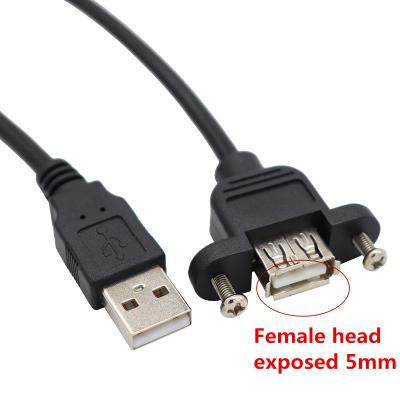 China COMPUTER USB Extension Cable Screw Panel Mount Male to USB2.0 USB 3.0 Panel Mount Female Extension Cable for sale