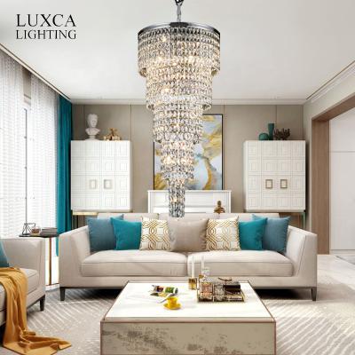 China Modern Custom Made Lobby Crystal Luxury Hotel Living Room Chandelier from Luxca for sale