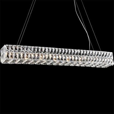 China Modern Luxca Lighting Rectangle Crystal Chandelier for sale