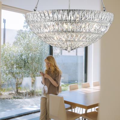 China Modern Luxca Crystal Lamp Shade Flower Basket 2021 form Crystal Chandelier for sale