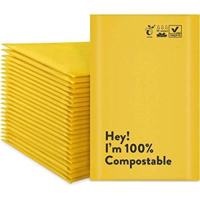 China Business& 6x10 100% Biodegradable Shopping Bubble Mailers Compostable Padded Packaging Envelope Envelopes Pockets Self Seal Eco Friendly Bags for sale