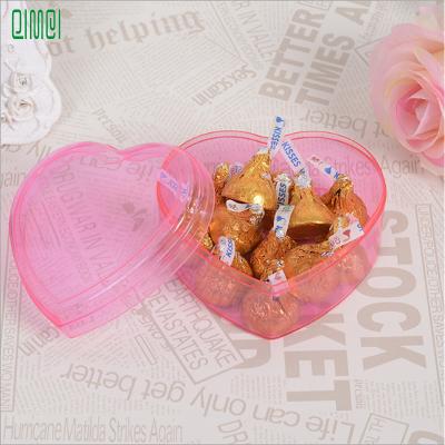 China Hot Selling Recyclable Plastic Gift Candy Box Flower Heart Shaped Box With Lid for sale