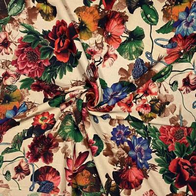 China Onelon textile fashion 30S wholesale high quality rayon woven roving digital printing fabric QUICK DRY for women wear for sale