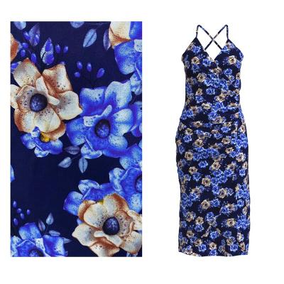 China New style 100% skin-friendly digital printed plain rayon fabrics QUICK DRY for high end women's dress for sale