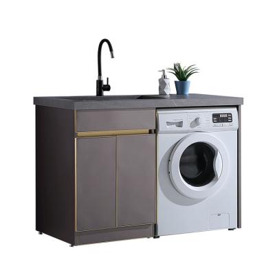 China New Arrival Modern Large Size Cabinet Stainless Steel Laundry Cabinet With Basin For Laundry Room en venta