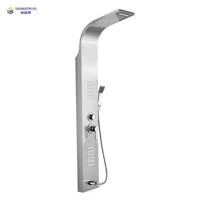 China Without Sliding Bar 304 Stainless Steel Bathroom Shower Panel Wall Mounted Massage Shower System for sale