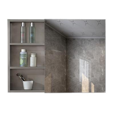 China Waterproof Single Bathroom Mirror Cabinet Stainless Steelmirror Cabinet for sale