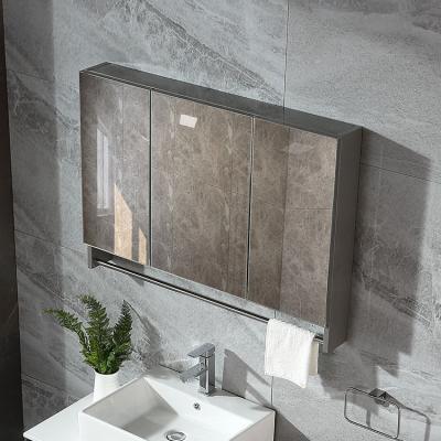 中国 Hotel Apartment Bathroom Waterproof Good Quality Nordic Contemporary Stainless Steel Mirror Cabinet 販売のため