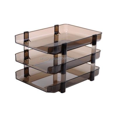 China Office Organizer US-4033 Plastic Folding Desk Tray File Document Tray for sale