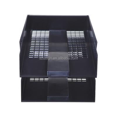 China US-10422 PS Style Plastic Folding File Tray , 2layers FC Size for sale