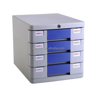 China Filing Cabinet US-21BK 4 Seats Office Plastic Lockable Filing Cabinet for sale