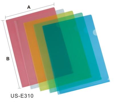 China Plastic Clear L Shape Document US-E310 Folder Project Folder 220*308mm for sale