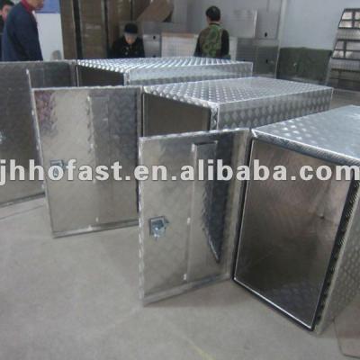 China Aluminum Checker Heavy Duty Plate Aluminum Tool Box For Trailer for sale