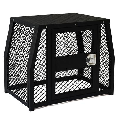 China OEM Black Powder Coated Alloy Aluminum Tool Box With Aluminum Dog Carrier Cover Dog Cage for sale