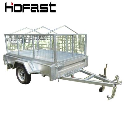 China High Quality Galvanized Full Welded Car Trailer Single Axle Trailer for sale