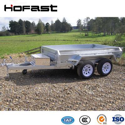 China Hydraulic Tipping Car Trailer Tandem Trailer for sale