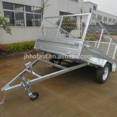 China Truck trailer hot sale bolted single axle box trailer for sale