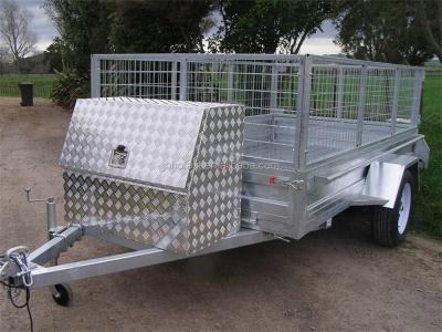 China Car trailer box trailer with large storage tool box for sale