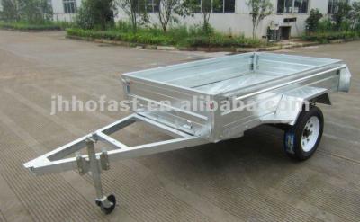 China Welded Single Truck Trailer 8x5 Full Box Trailer for sale