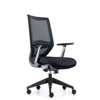 China (Height) adjustable middle back mesh chair with nylon base, mesh office chair DU-008M for sale