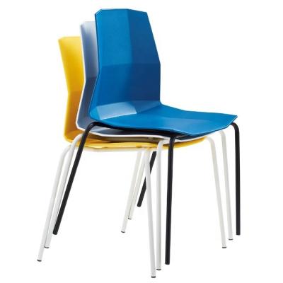 China Modern Plastic PP Dining Chair School Cafe Chair Training Stackable Chair PF for sale