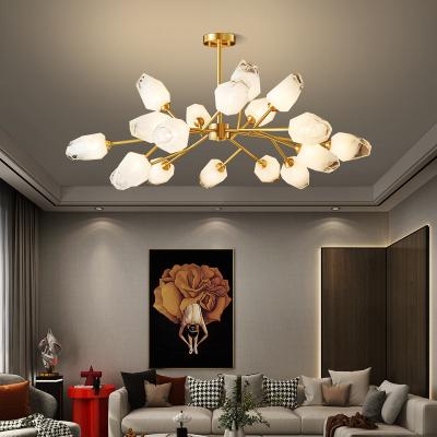 China Modern Modern Chandelier Crystal Copper Glass Pedant Lights Indoor Lighting for Living Room Pedant Lamp for sale