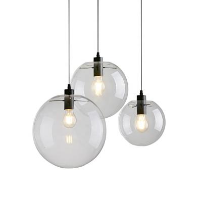 China Modern Designer Indoor Decorative Led Lamp E27 Globe Glass Chandeliers Hot Selling Hanging Pendant Light for sale