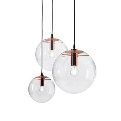 China Modern High Quality Low Price Modern Bubble Blown Glass Chandelier Large Led Hand Ball Pendant Light for sale