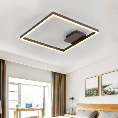 China Square Ceiling Lamp Living Room Coffee Color Outdoor Mounted Acrylic Bedroom Chandelier for sale