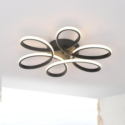 China Flower Ceiling Lights Living Room Ceiling Lamp Outdoor Mounted Acrylic Bedroom Chandelier for sale