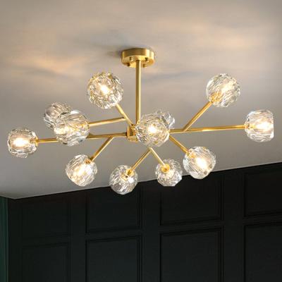 China Modern K9 Crystal Lamp Modern Hotel Staircase Villa Living Room Luxury Chandelier in Chandeliers and Pendant Lights for sale