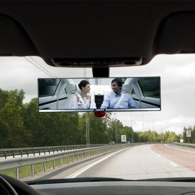 China Panoramic Wide Angle Blue Glass Rearview Mirror Car Anti-glare Interior Rear View Mirror for sale