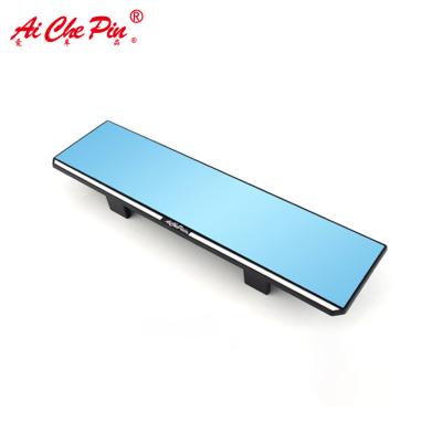 China Universal Flat Car Rear View Mirror Wide Angle Blue Glass Anti-glare Interior Rear View Mirror for sale