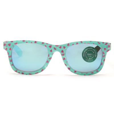 China Fashion Sunglasses Design Recycling Sunglass For Girls Wholesale Watermelon Green Sunglasses Frame Recycled Material for sale