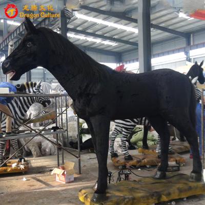 China Theme/amusement park theme/high simulation garden decoration resin artificial robotic amusement park life-size horse for sale