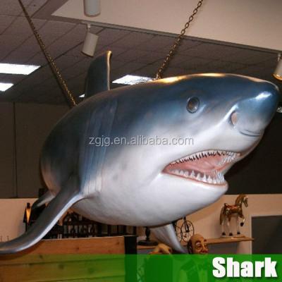 China Amusement park outdoor high life-size simulation garden decoration artificial life sized resin robot theme/theme/shark for sale