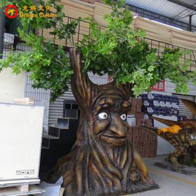 China Handmade Life Size Fiberglass Indoor Artificial Lighted Talking Tree for sale