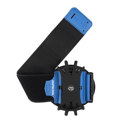 China Custom Detachable Polyurethane 360 ​​Rotating Phone Holder Universal Armband Fits All 4-6.7 Inch Tall Smartphones To Enhance Running Cycling for sale